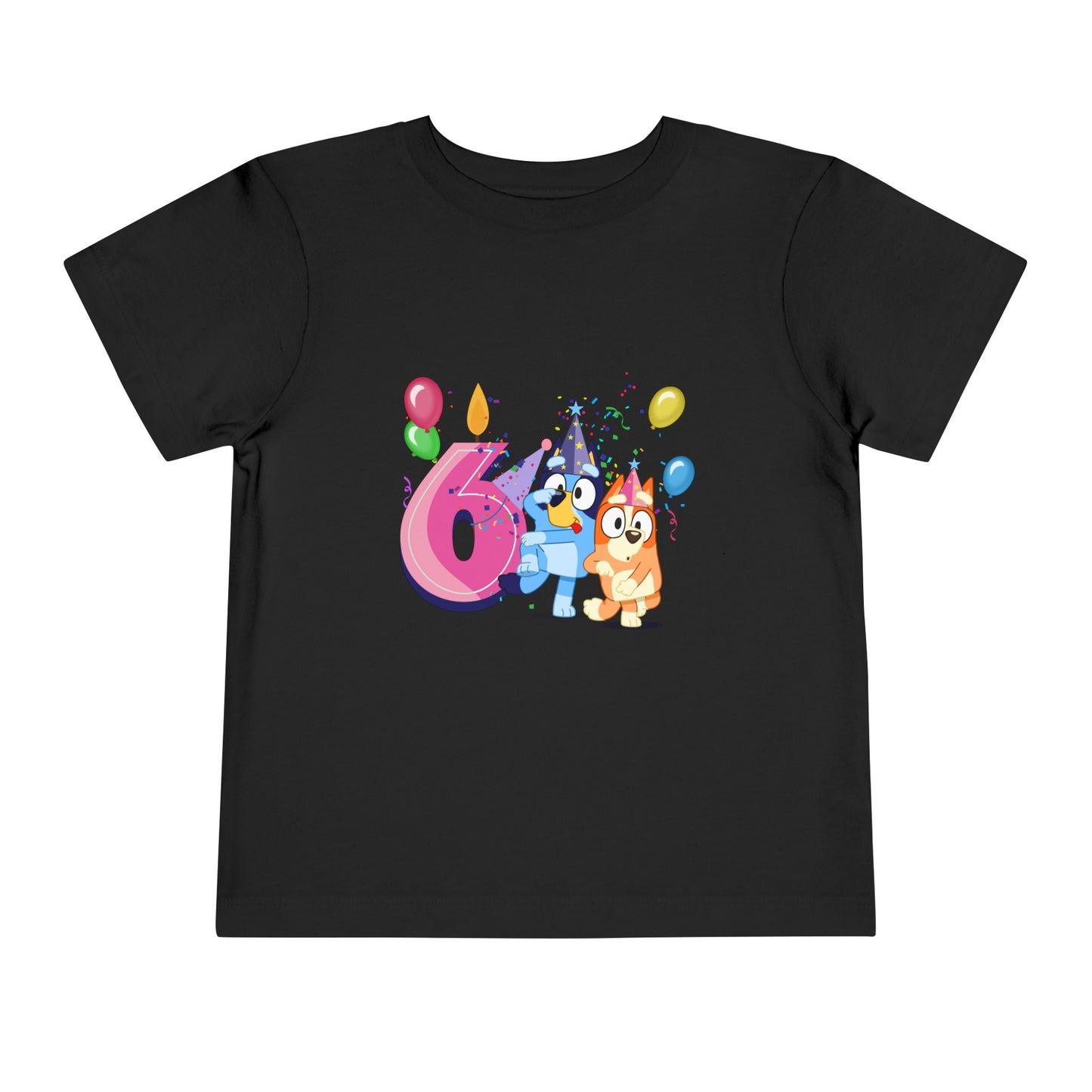 6th Birthday Toddler Short Sleeve Tee