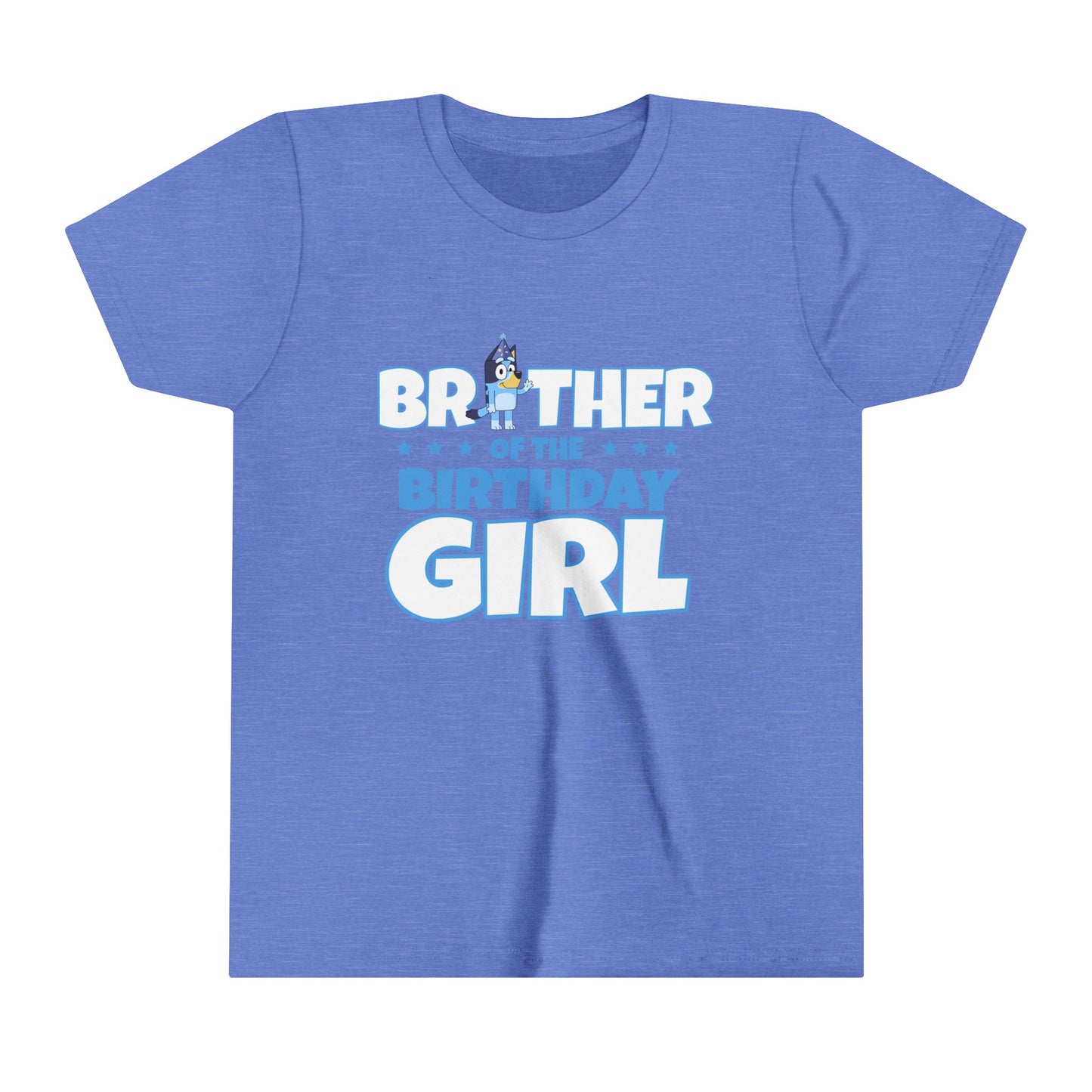 Bluey Brother of the birthday girl Short sleeve youth Tshirt