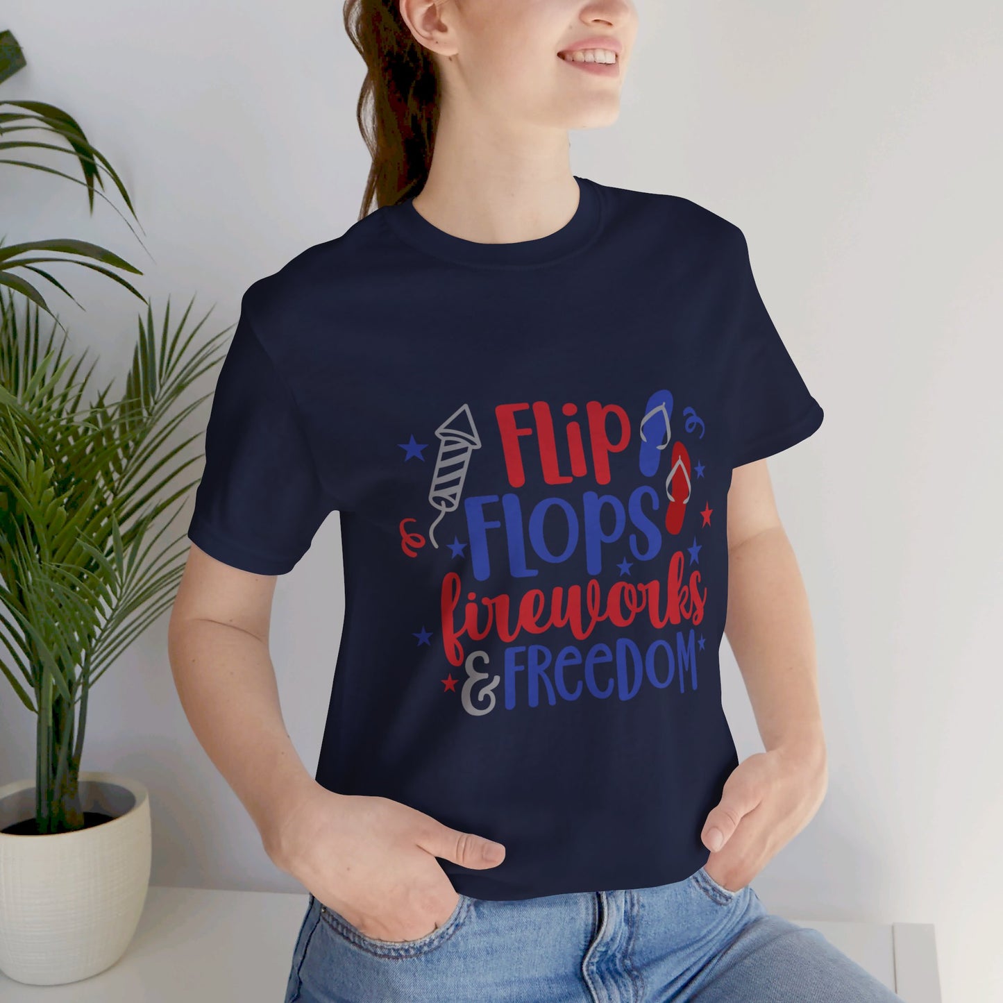Flip Flops & Fireworks Jersey Short Sleeve Tee