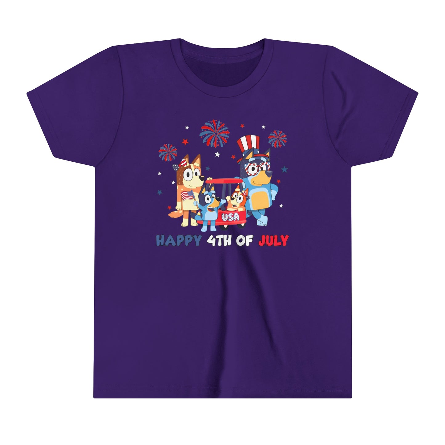 Happy 4th of July Youth Short Sleeve Tee