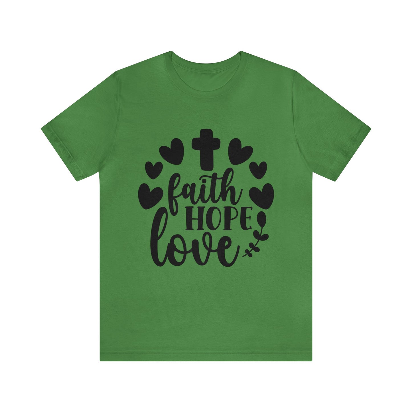 Faith Hope Love (front) Pray (back) Short Sleeve Tshirt