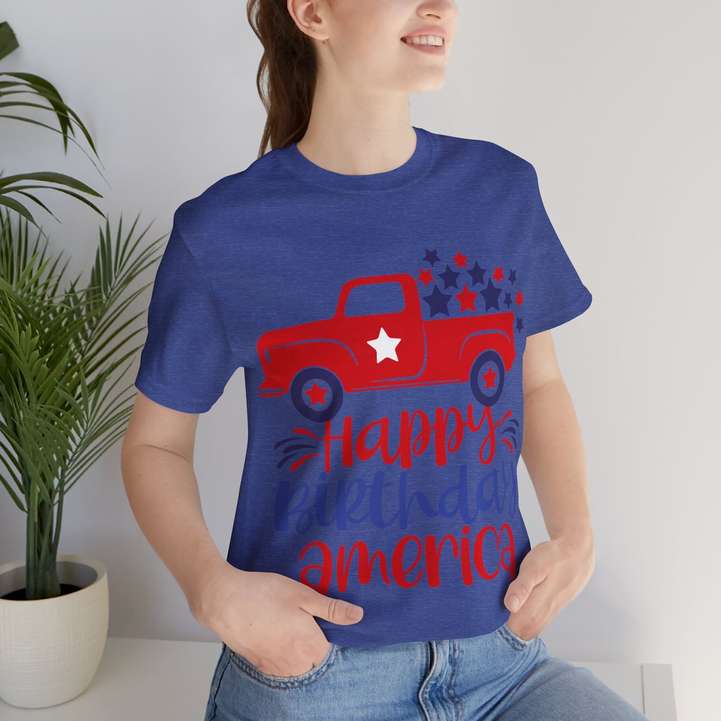 Happy Birthday America Jersey Short Sleeve Tee