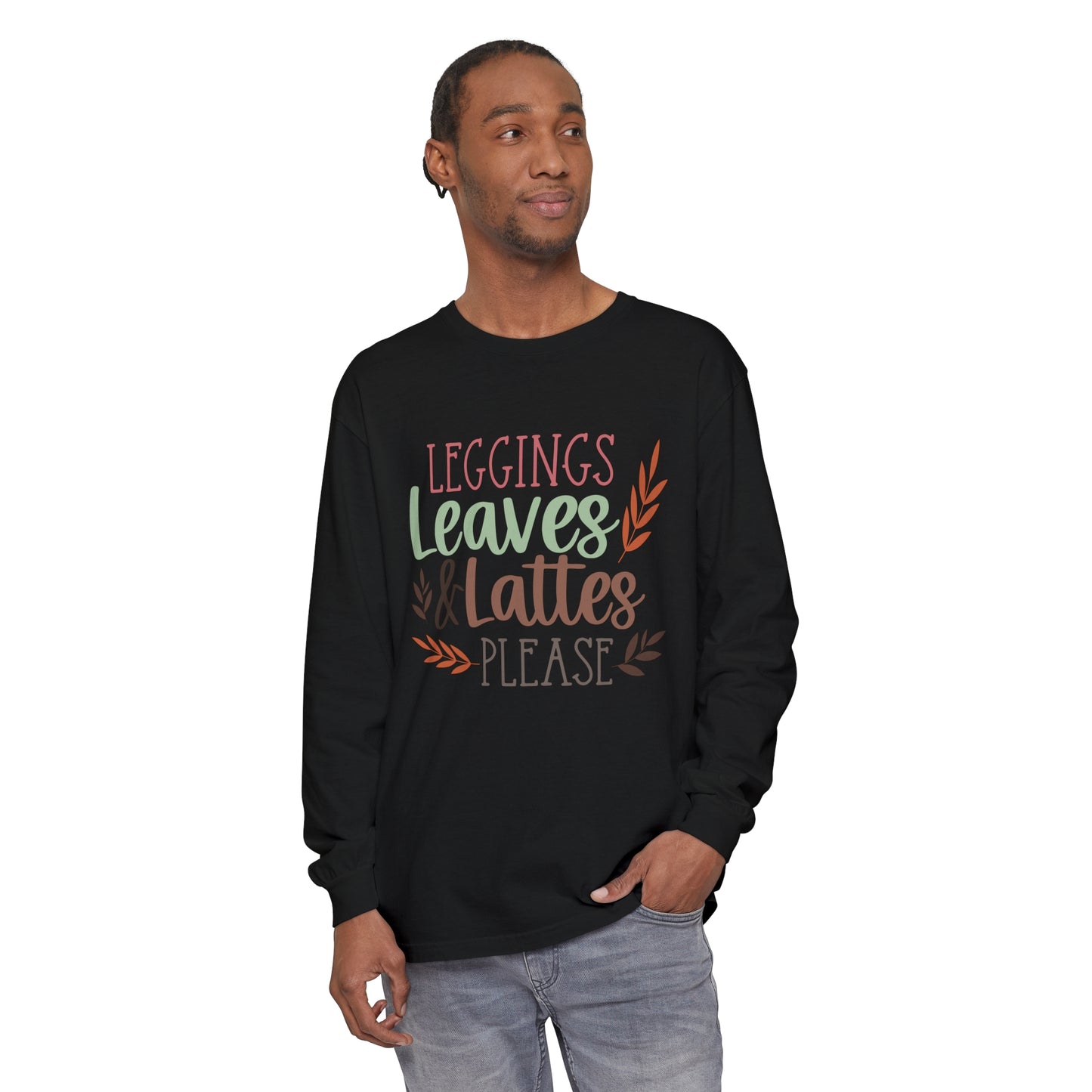 Leggings, Leaves & Lattes Please Long Sleeve T-Shirt