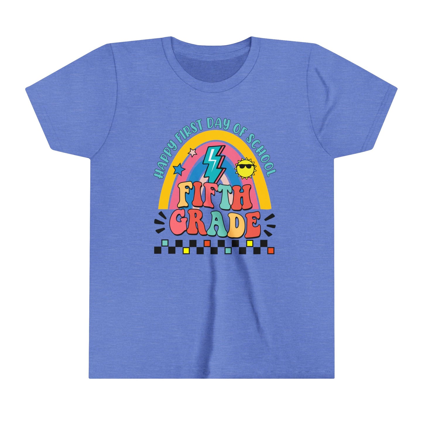 Happy First day of School - 5th Grade Youth Short Sleeve Tee