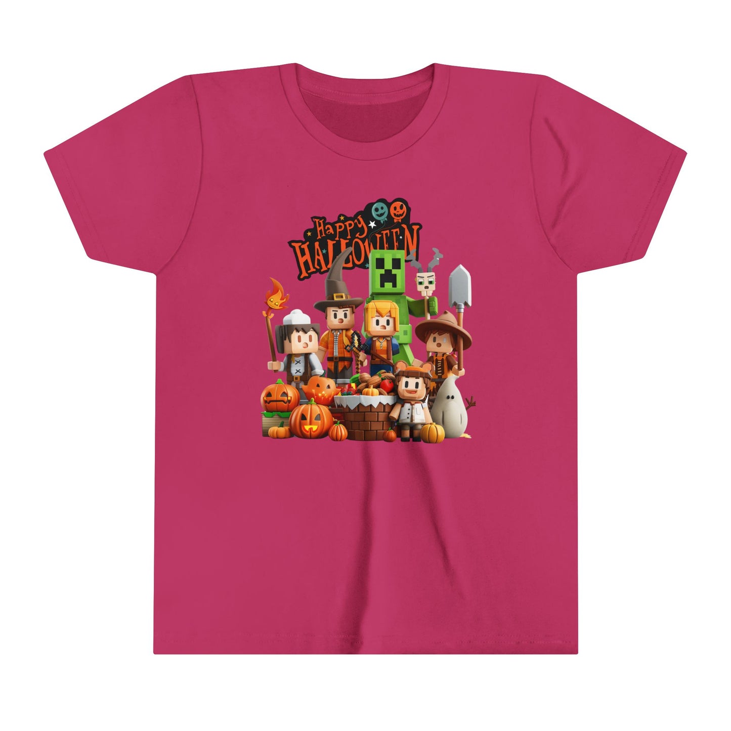 Minecraft Happy Hallowen Youth Short Sleeve Tee