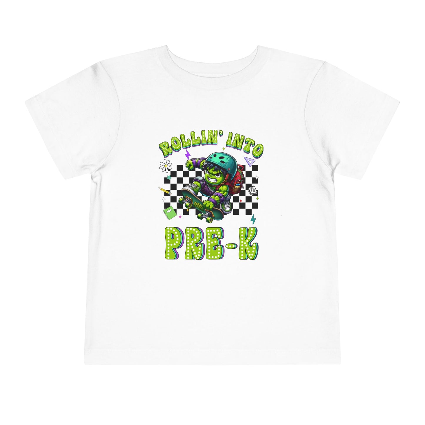 HULK - Rollin' Into Pre_K Toddler Short Sleeve Tee