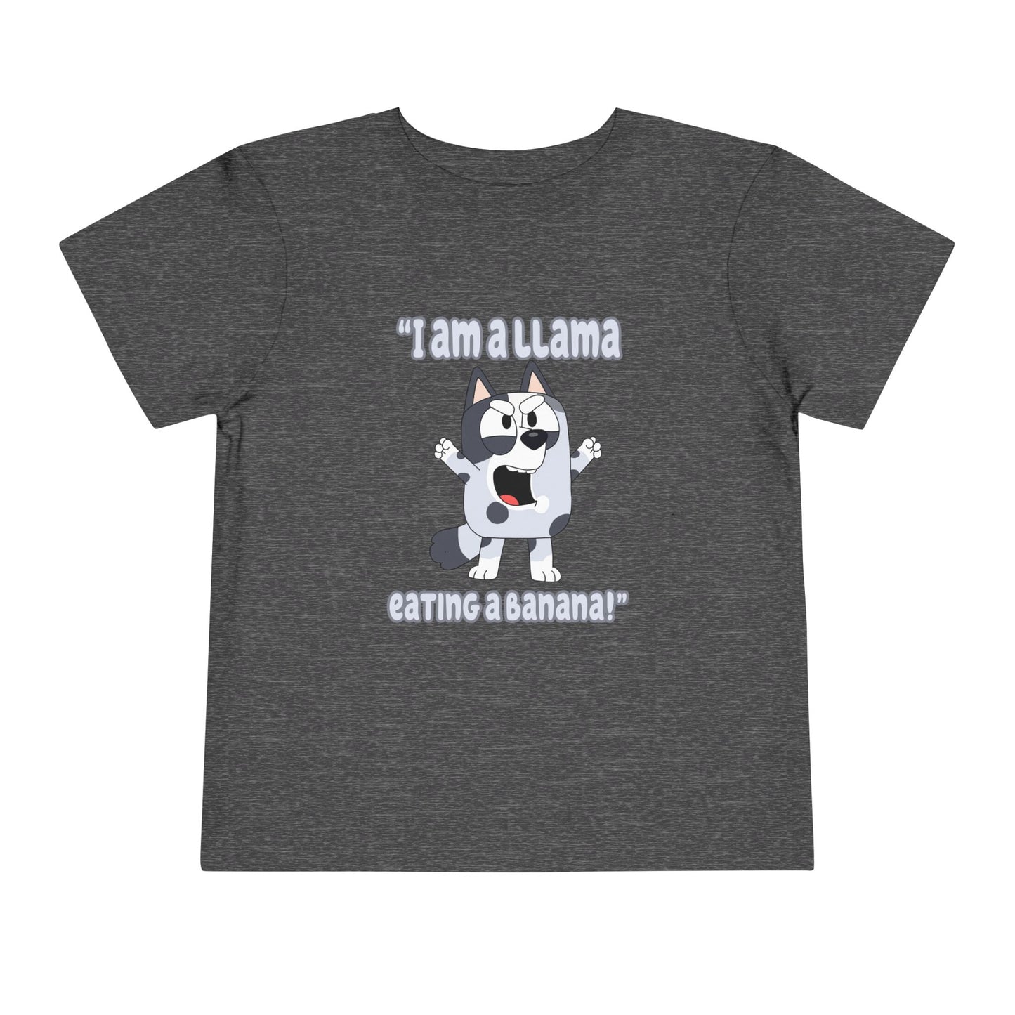 I'm a Llama eating a banana Toddler Short Sleeve Tee
