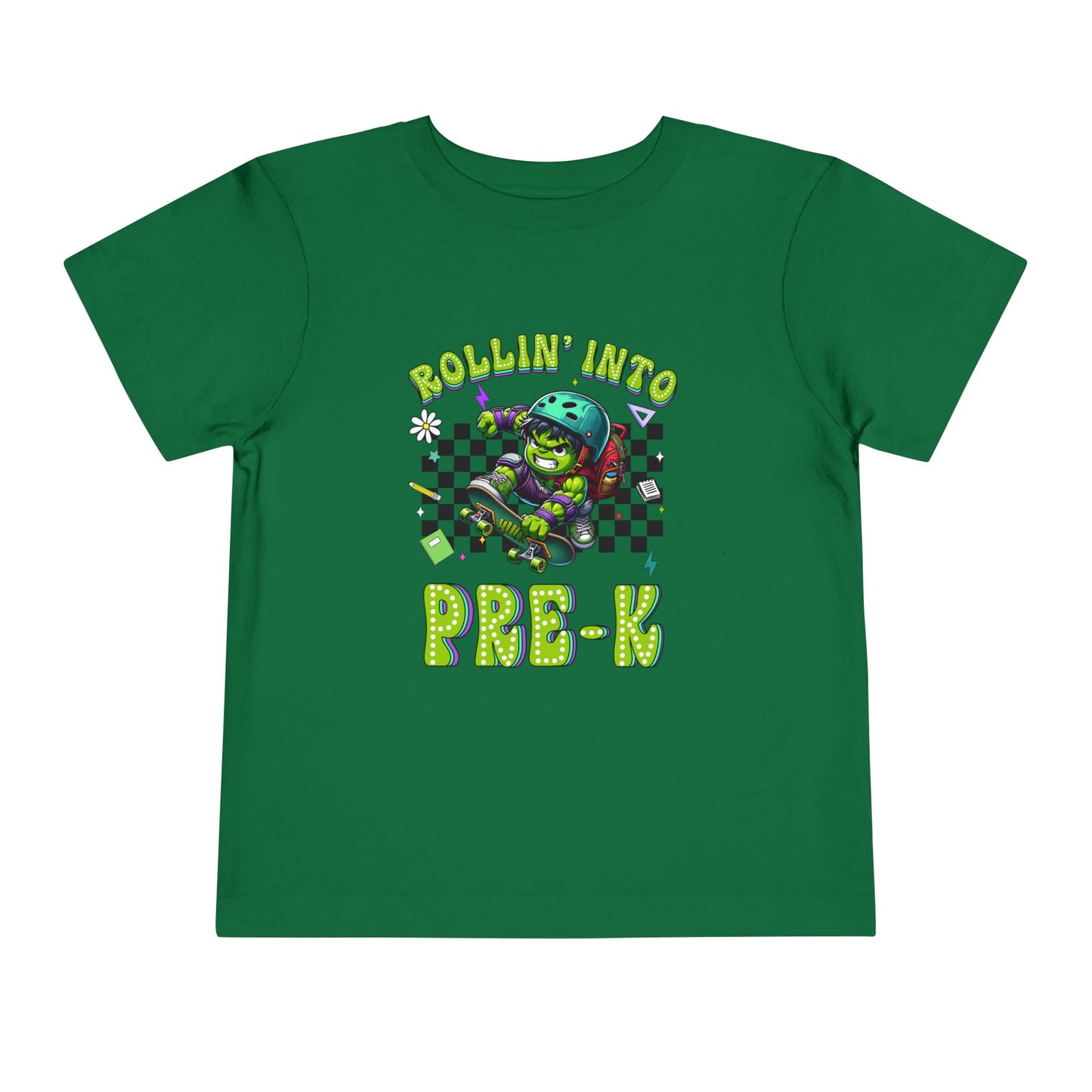 HULK - Rollin' Into Pre_K Toddler Short Sleeve Tee