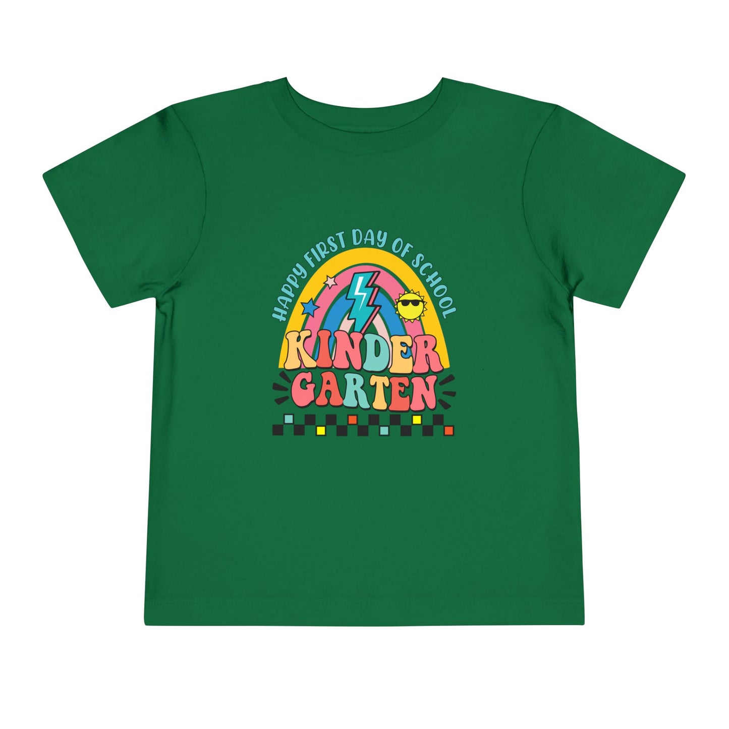 Happy First Day of School - Kindergarten Toddler Short Sleeve Tee