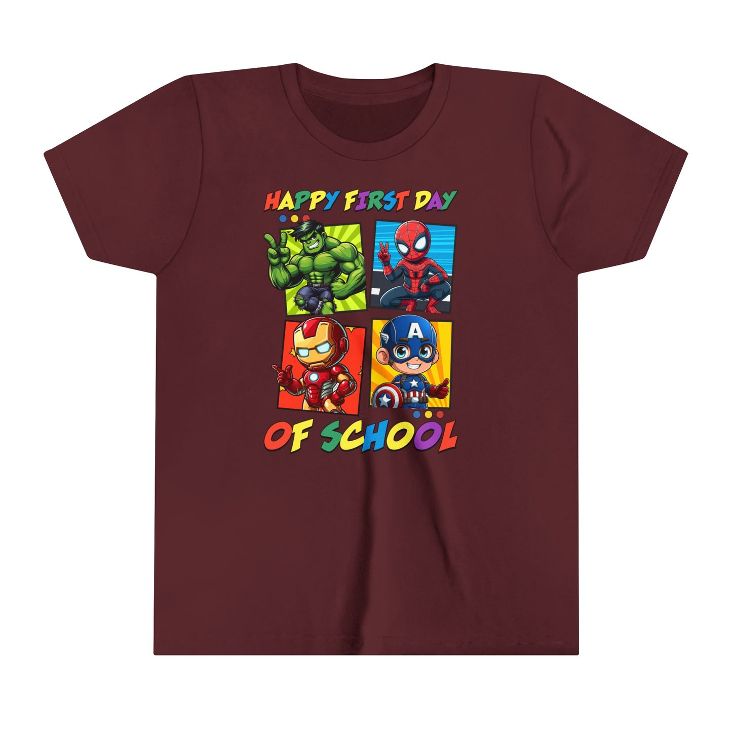 Happy First Day of School Youth Short Sleeve Tee