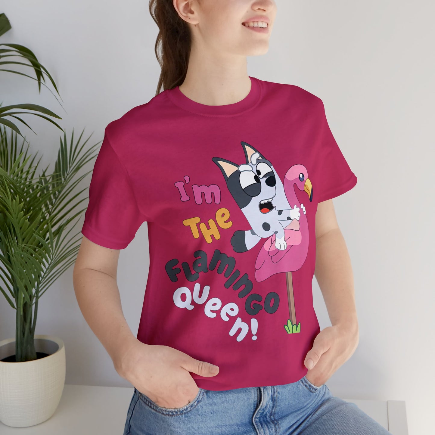 I'm the flamingo queen Short Sleeve Tshirt