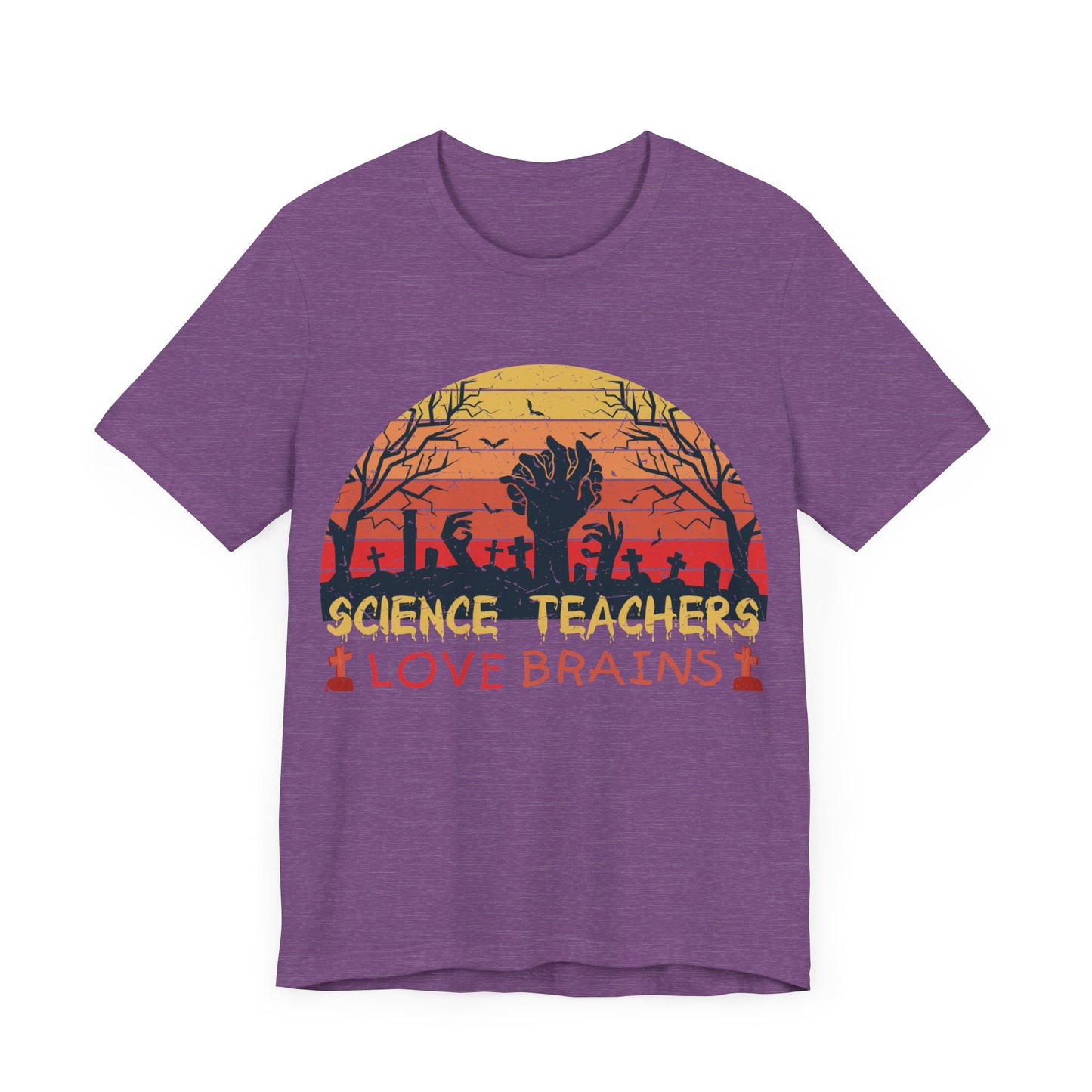 Science Teachers Love Brains Jersey Short Sleeve Tee