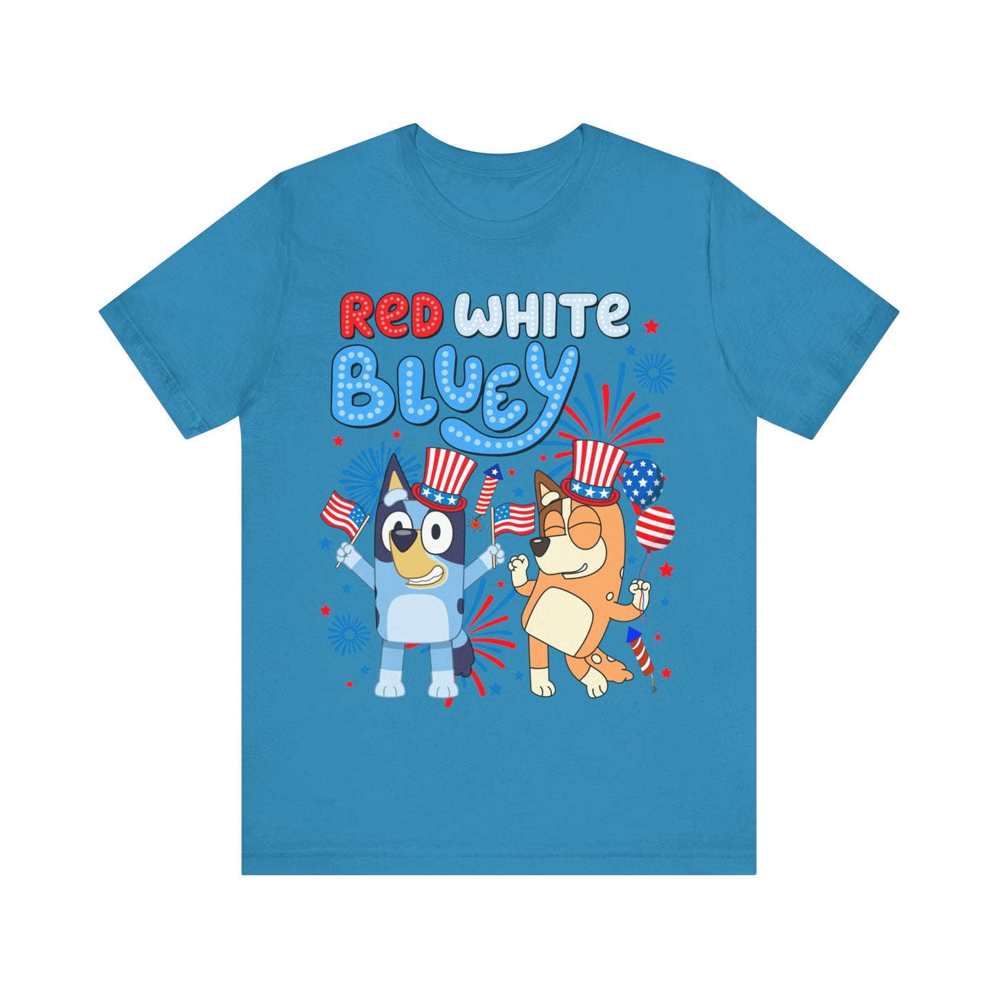 Red, White & Bluey Jersey Short Sleeve Tee