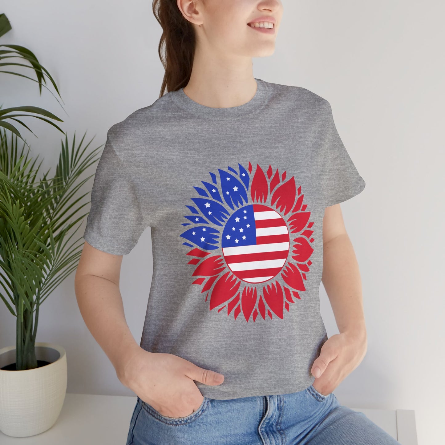 American Sunflower Jersey Short Sleeve Tee