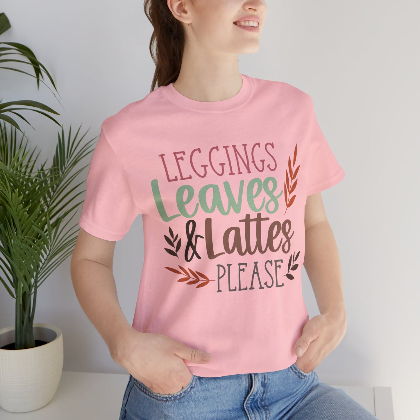 Leggings, Leaves & Lattes Please Jersey Short Sleeve Tee