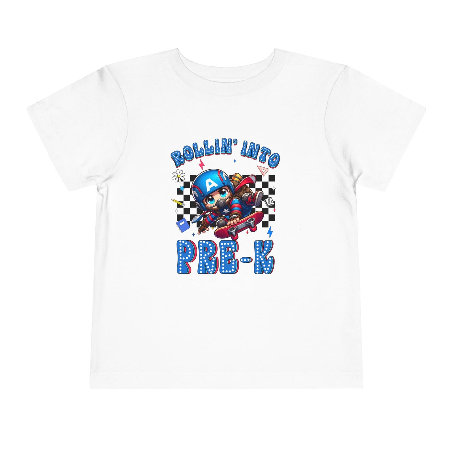 CAPTAIN AMERICA - Rollin' Into Pre-K Toddler Short Sleeve Tee