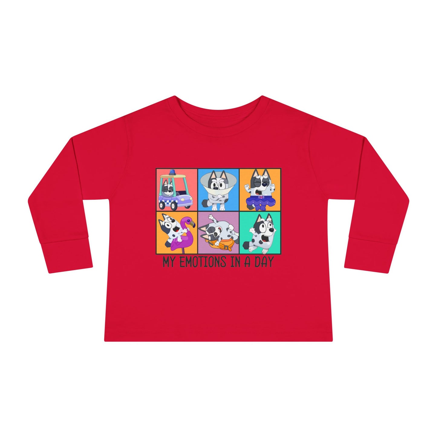 My emotions in a day Toddler Long Sleeve Tee