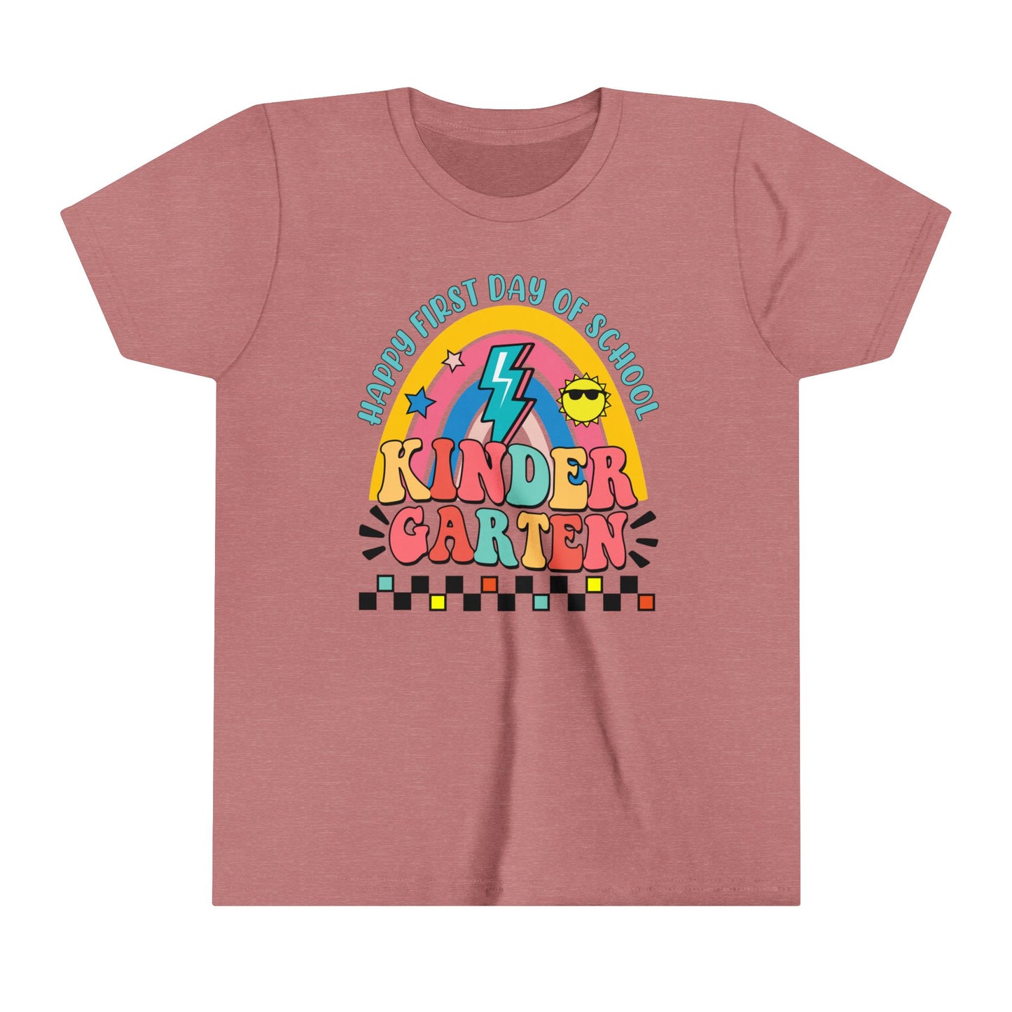 Happy First Day of School - Kindergarten Youth Short Sleeve Tee