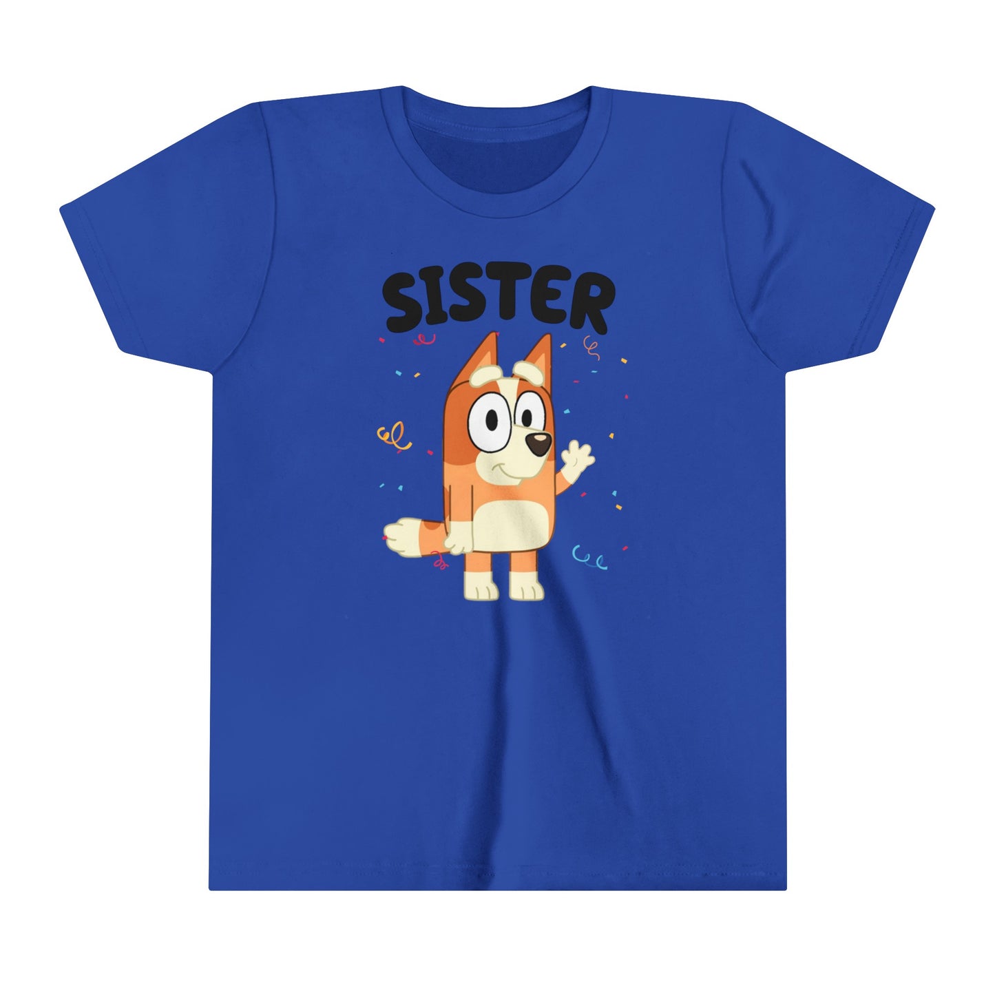 Sister Bluey Birthday youth short sleeve Tshirt
