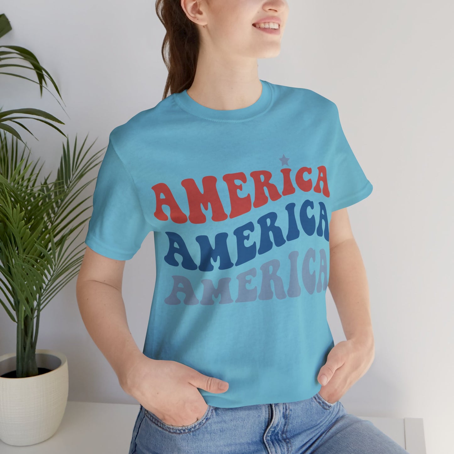 AMERICA Jersey Short Sleeve Tee