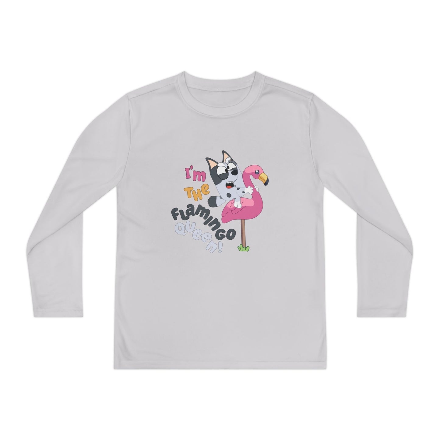 I'm the flamingo queen Youth Long Sleeve Competitor Tee