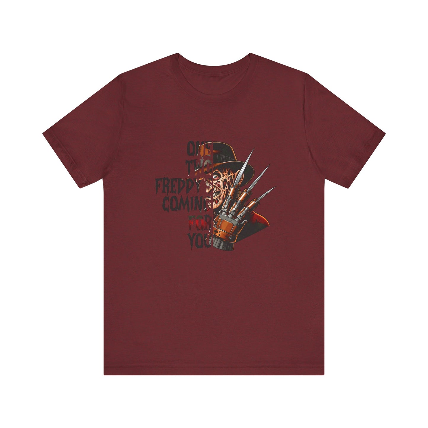 One, Two Freddy's Coming for you Jersey Short Sleeve Tee