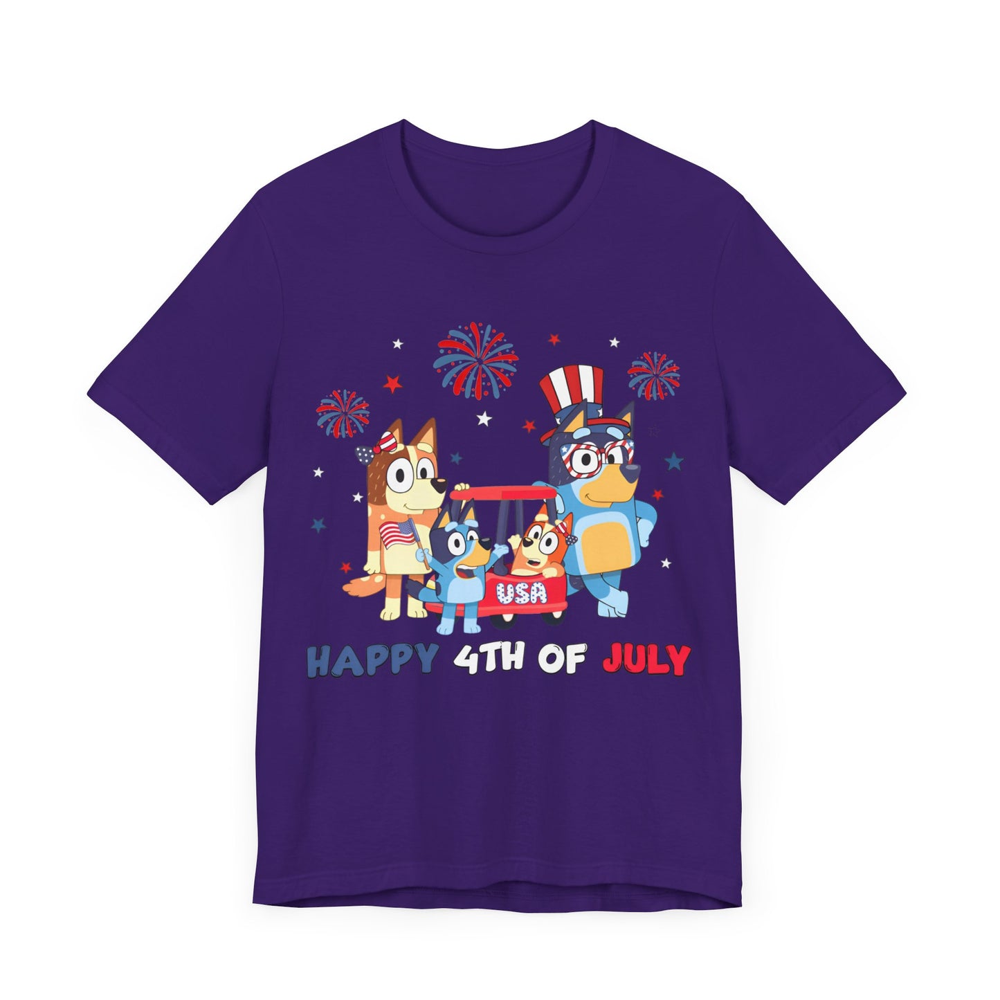 Happy 4th of July Jersey Short Sleeve Tee