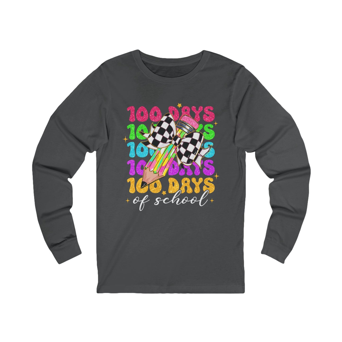 100 days of School Jersey Long Sleeve Tee