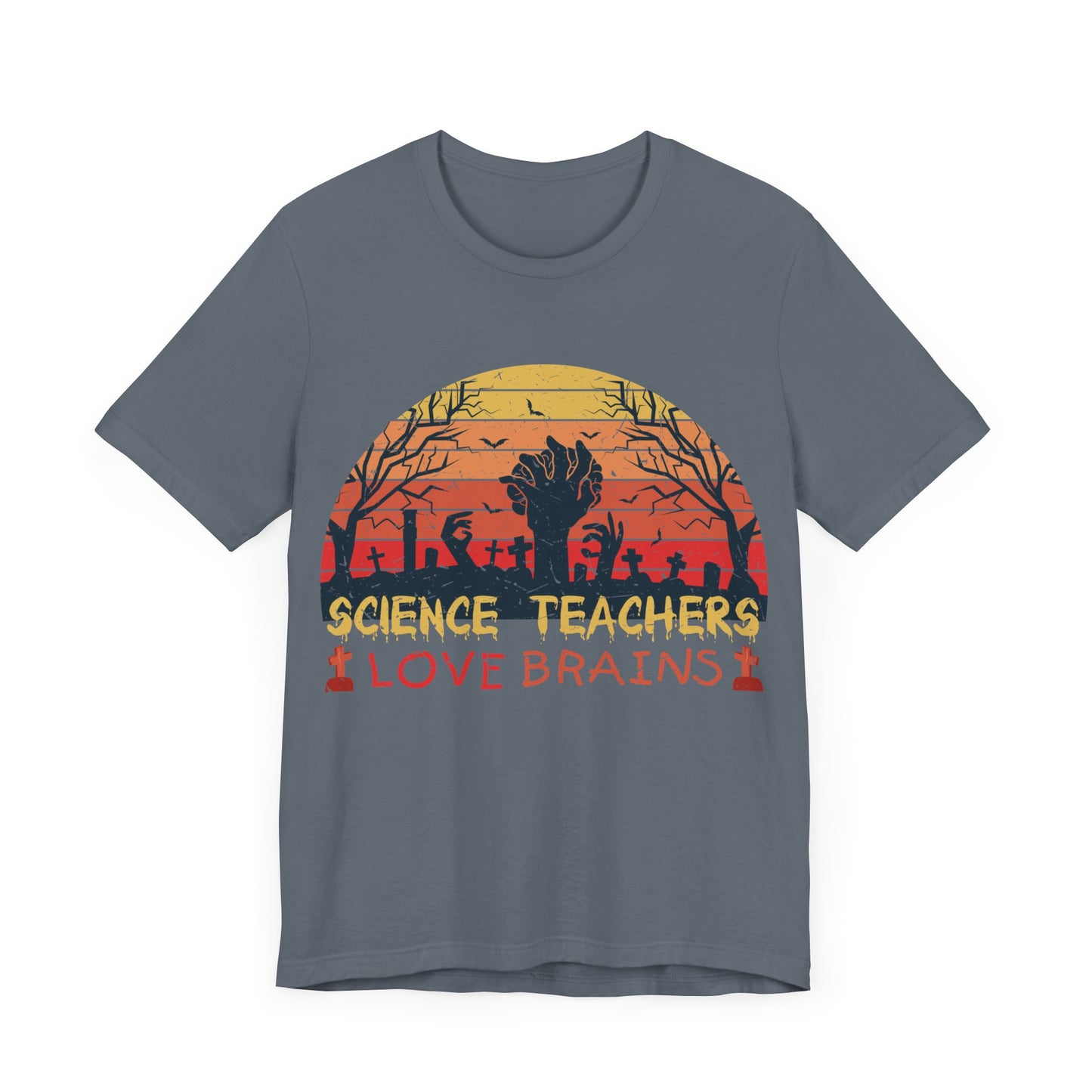 Science Teachers Love Brains Jersey Short Sleeve Tee