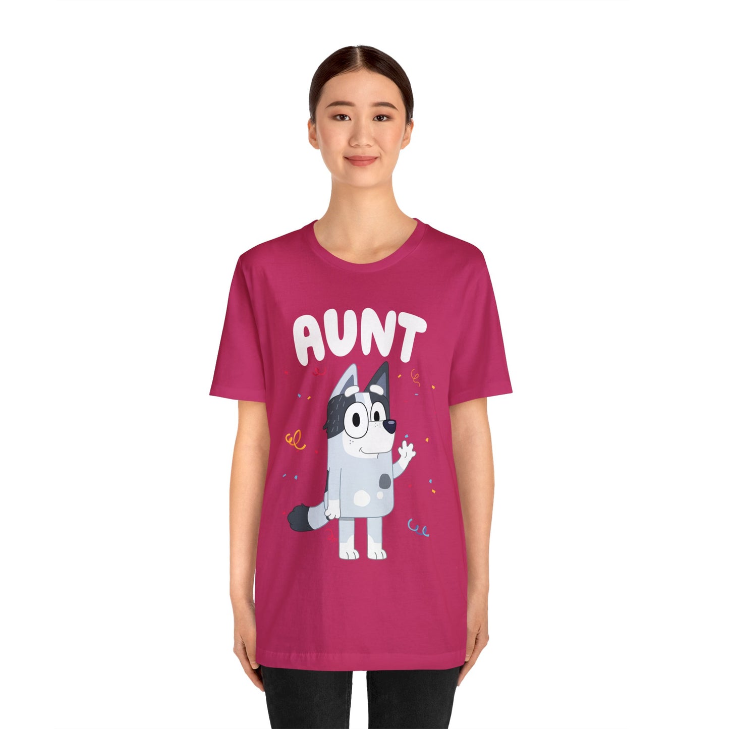 Aunt Bluey Birthday short sleeve Tshirt