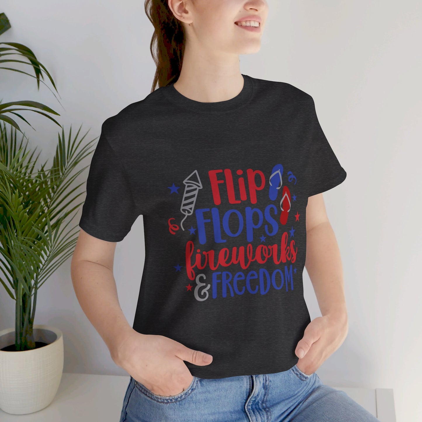 Flip Flops & Fireworks Jersey Short Sleeve Tee