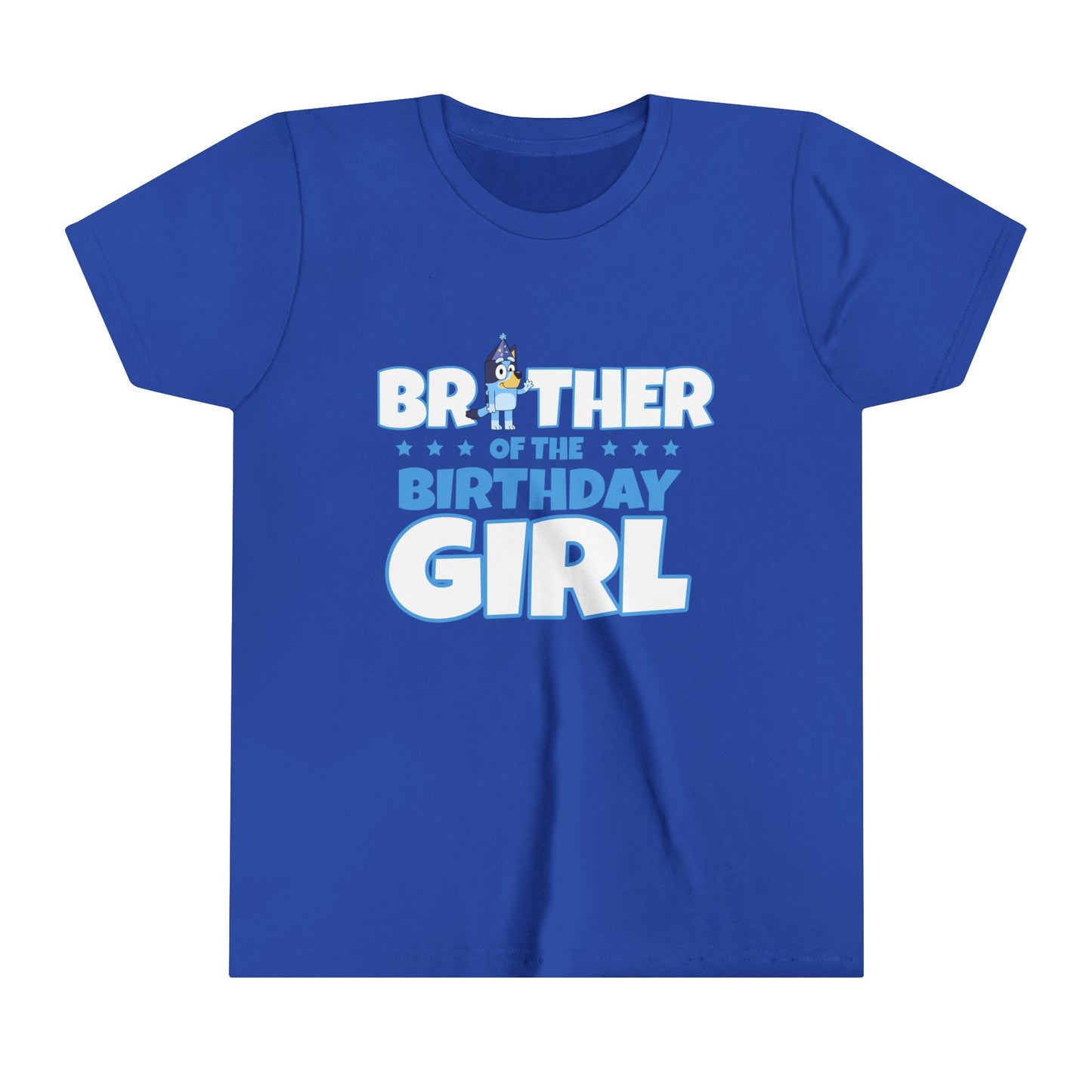 Bluey Brother of the birthday girl Short sleeve youth Tshirt