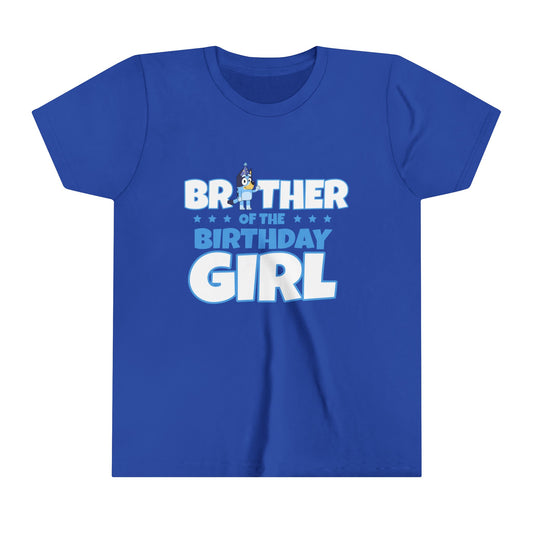 Bluey Brother of the birthday girl Short sleeve youth Tshirt