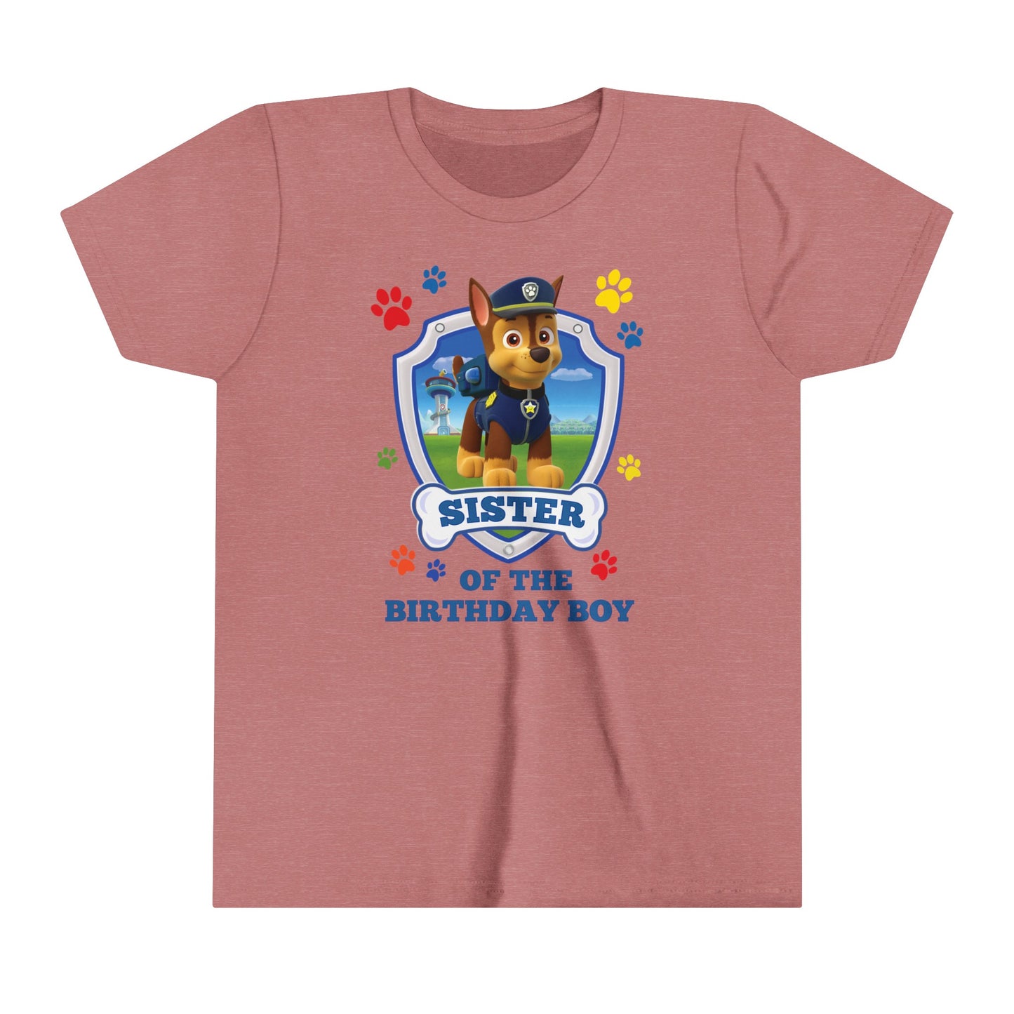 Sister of the Birthday Boy Youth Short Sleeve Tee