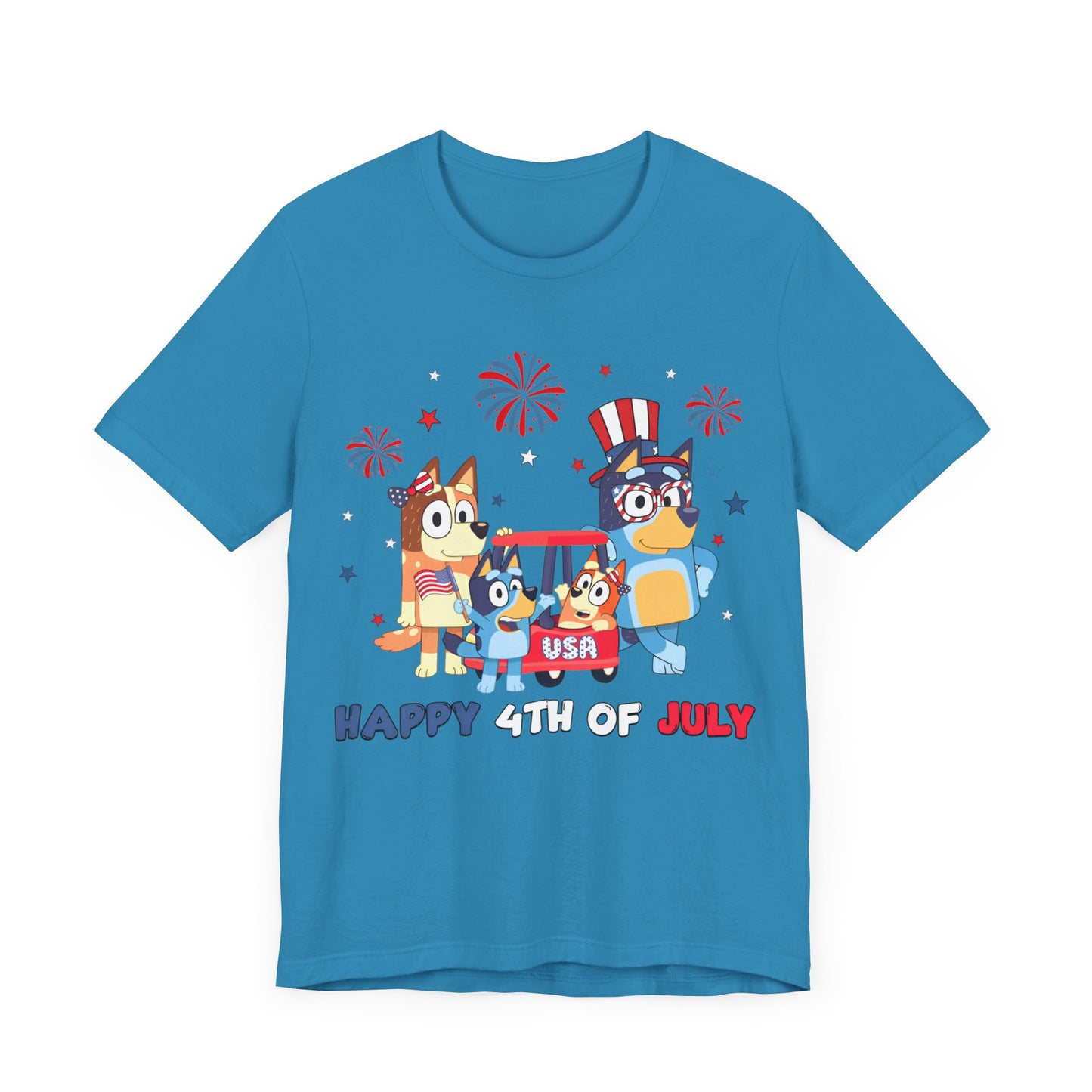 Happy 4th of July Jersey Short Sleeve Tee