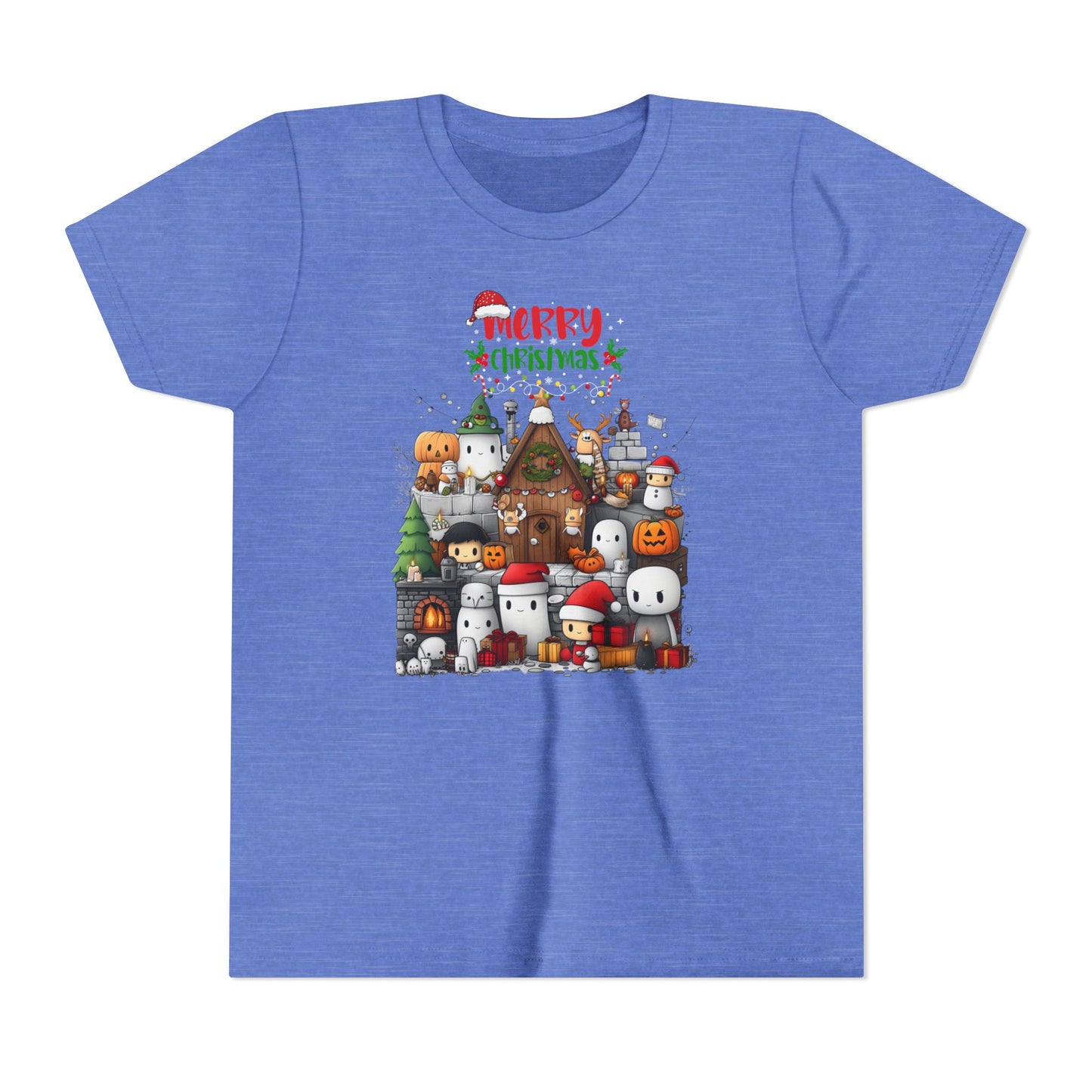 Merry Mine-craft Christmas Youth Short Sleeve Tee