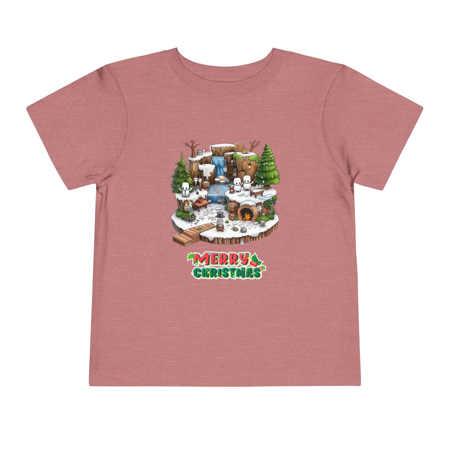 Merry Christmas Mine-craft Toddler Short Sleeve Tee