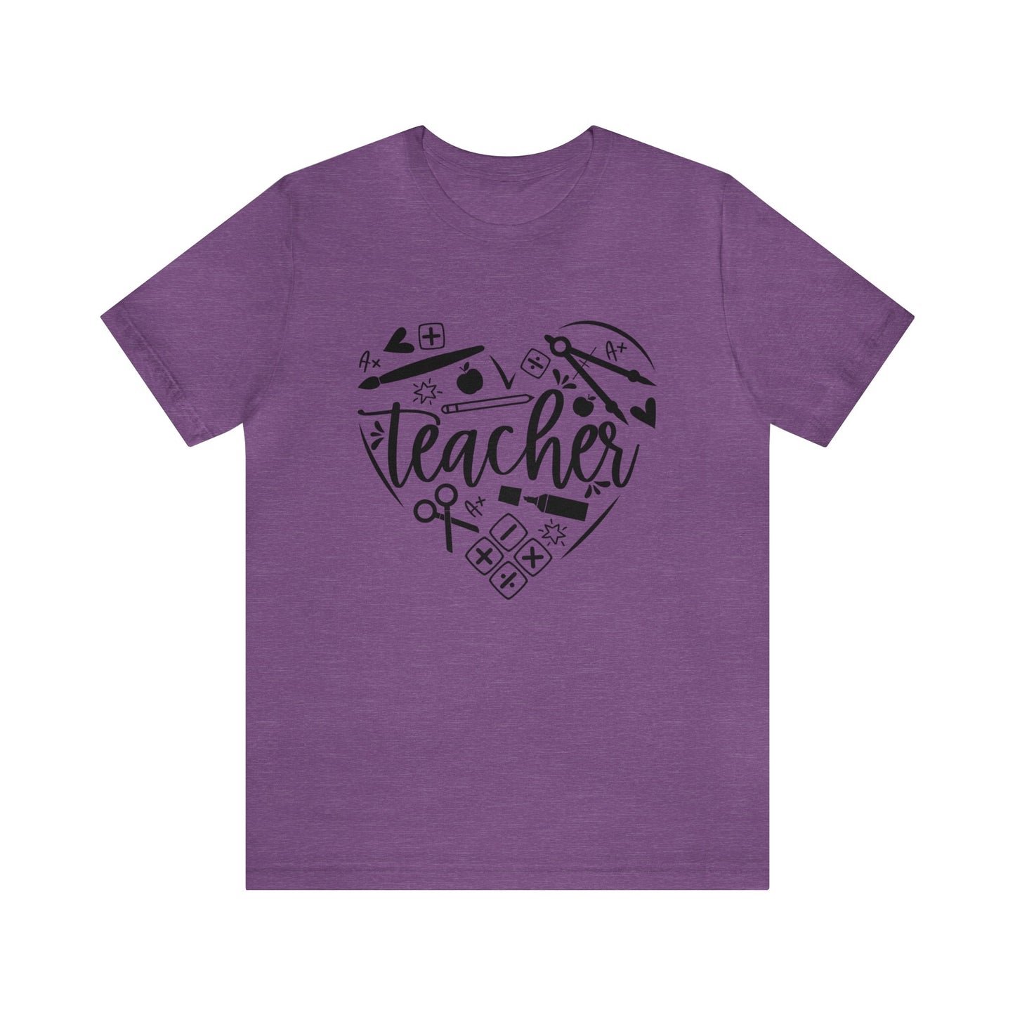 Teacher heart Short sleeve Tshirt