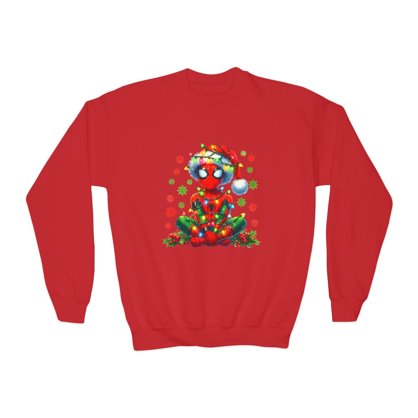 Spidey Christmas Youth Crewneck Sweatshirt