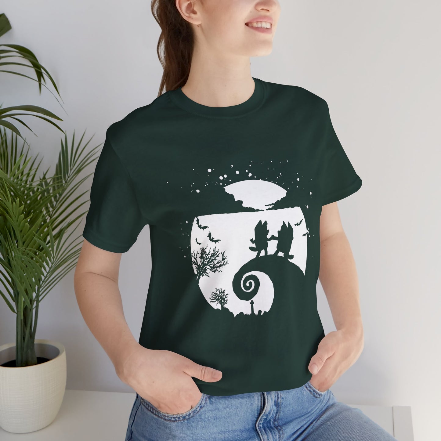 Bluey Nightmare Before Chistmas Jersey Short Sleeve Tee