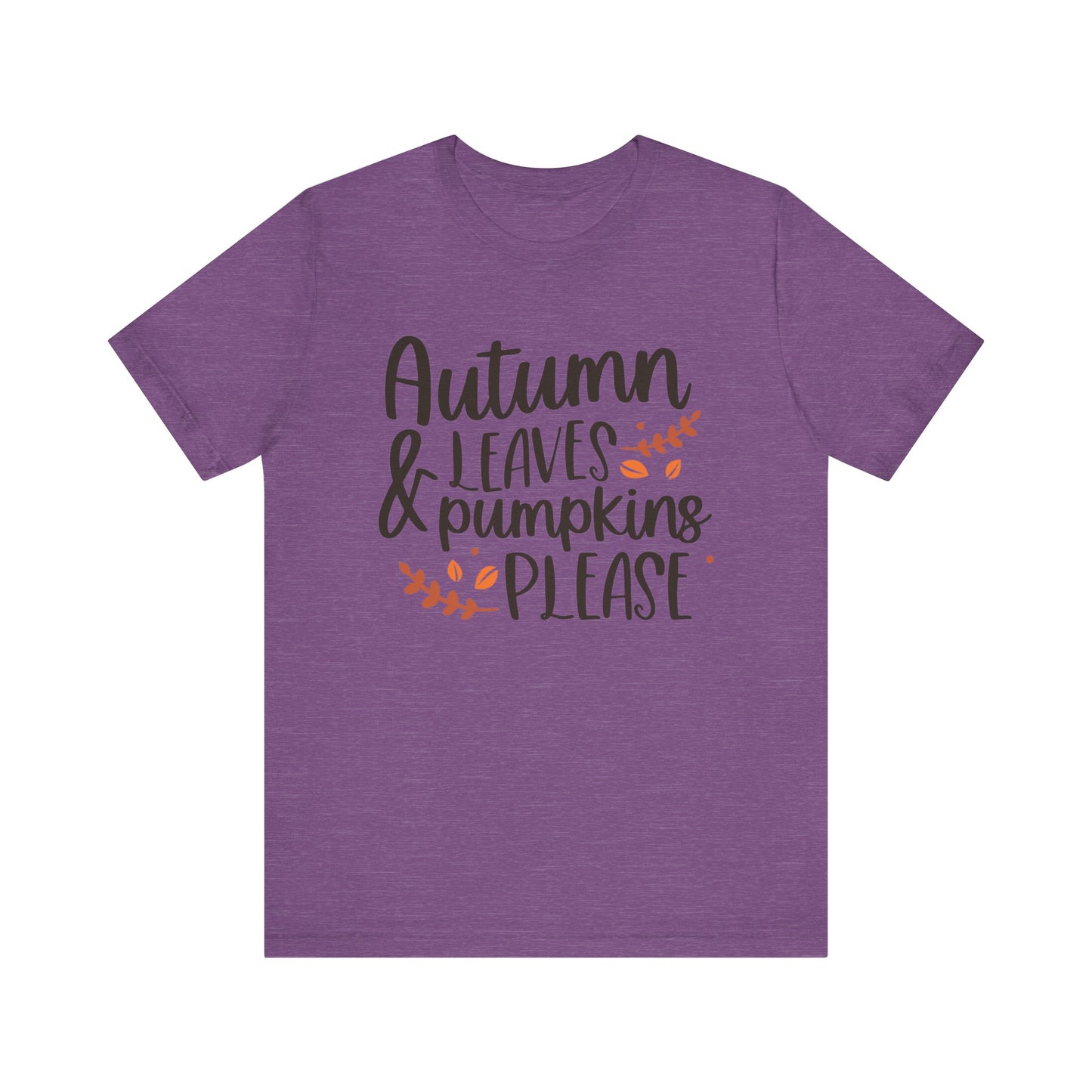 Autumn Leaves & Pumpkins Please Jersey Short Sleeve Tee