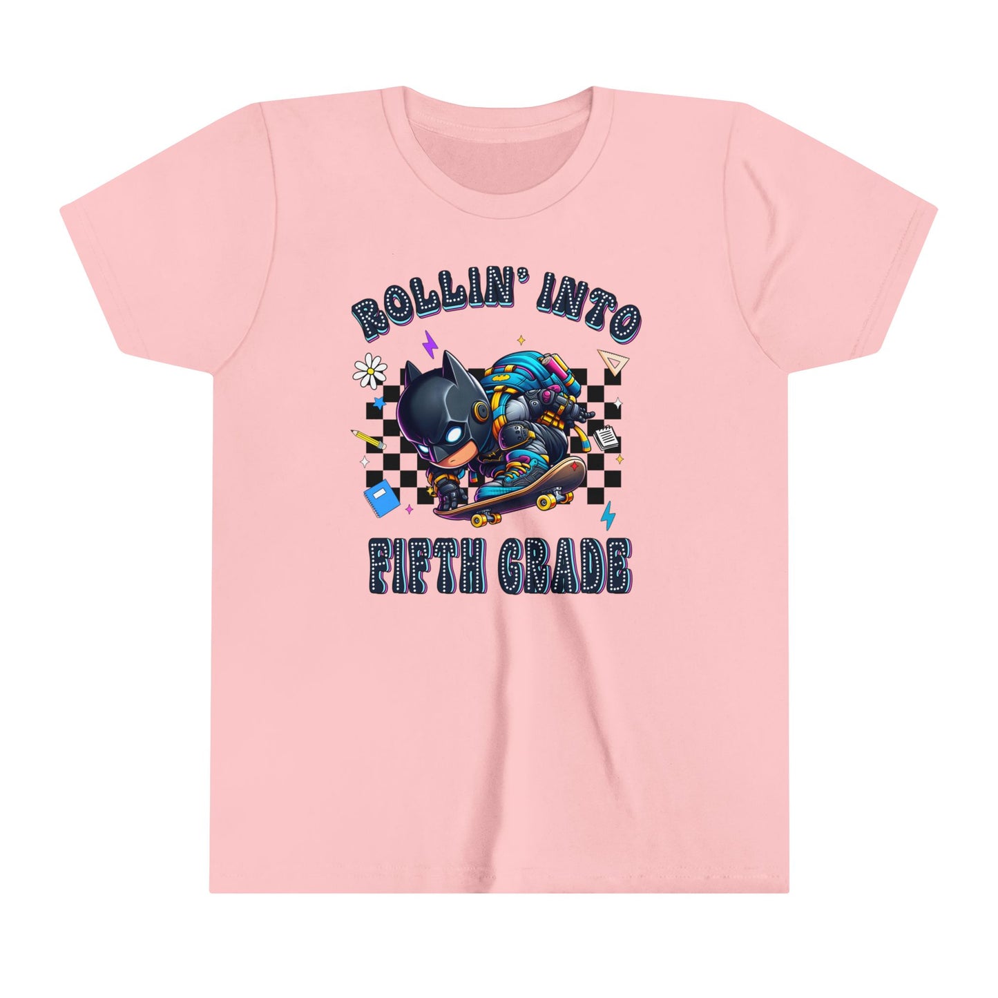 BATMAN - Rollin' Into 5th Grade Youth Short Sleeve Tee