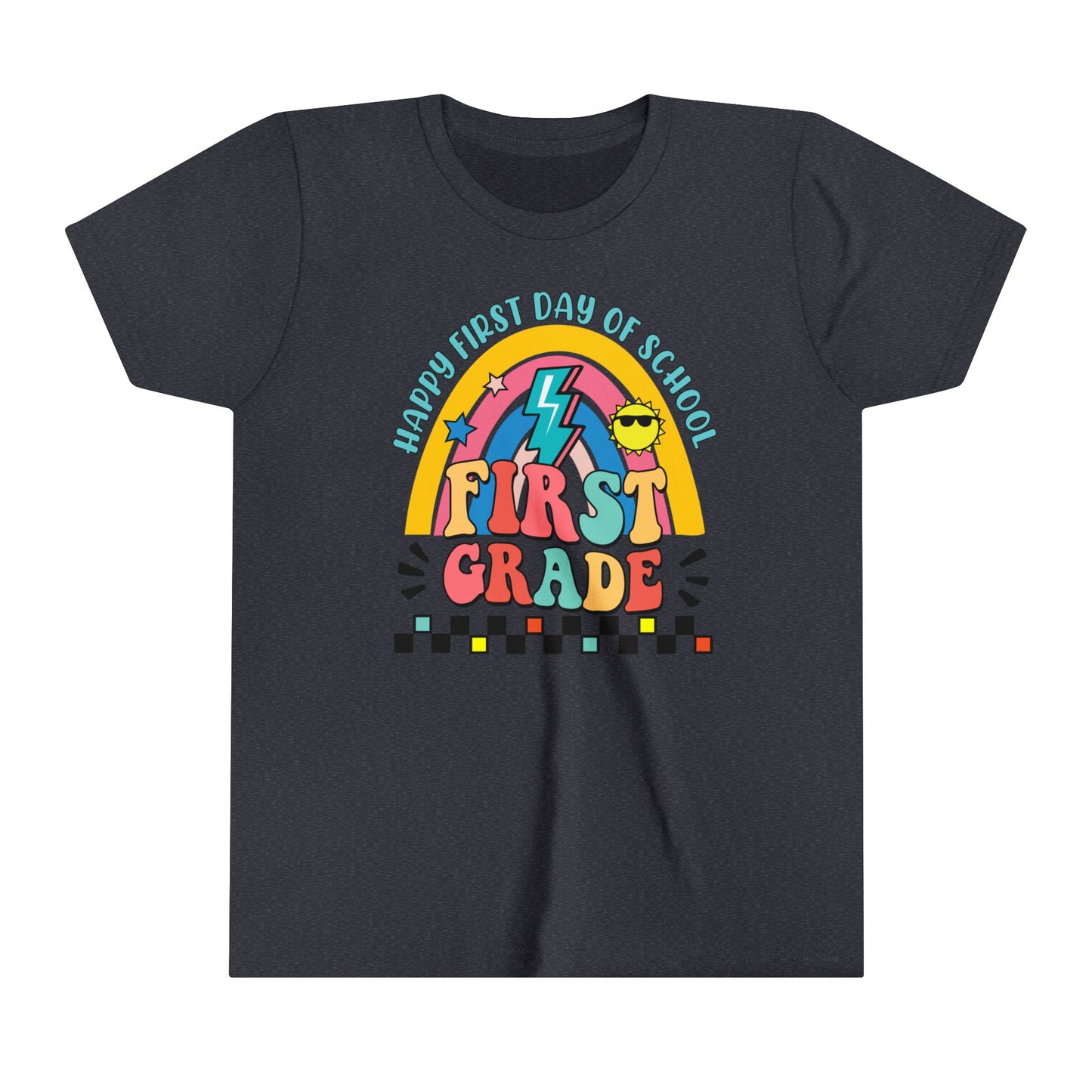Happy First Day of School - 1st Grade Youth Short Sleeve Tee