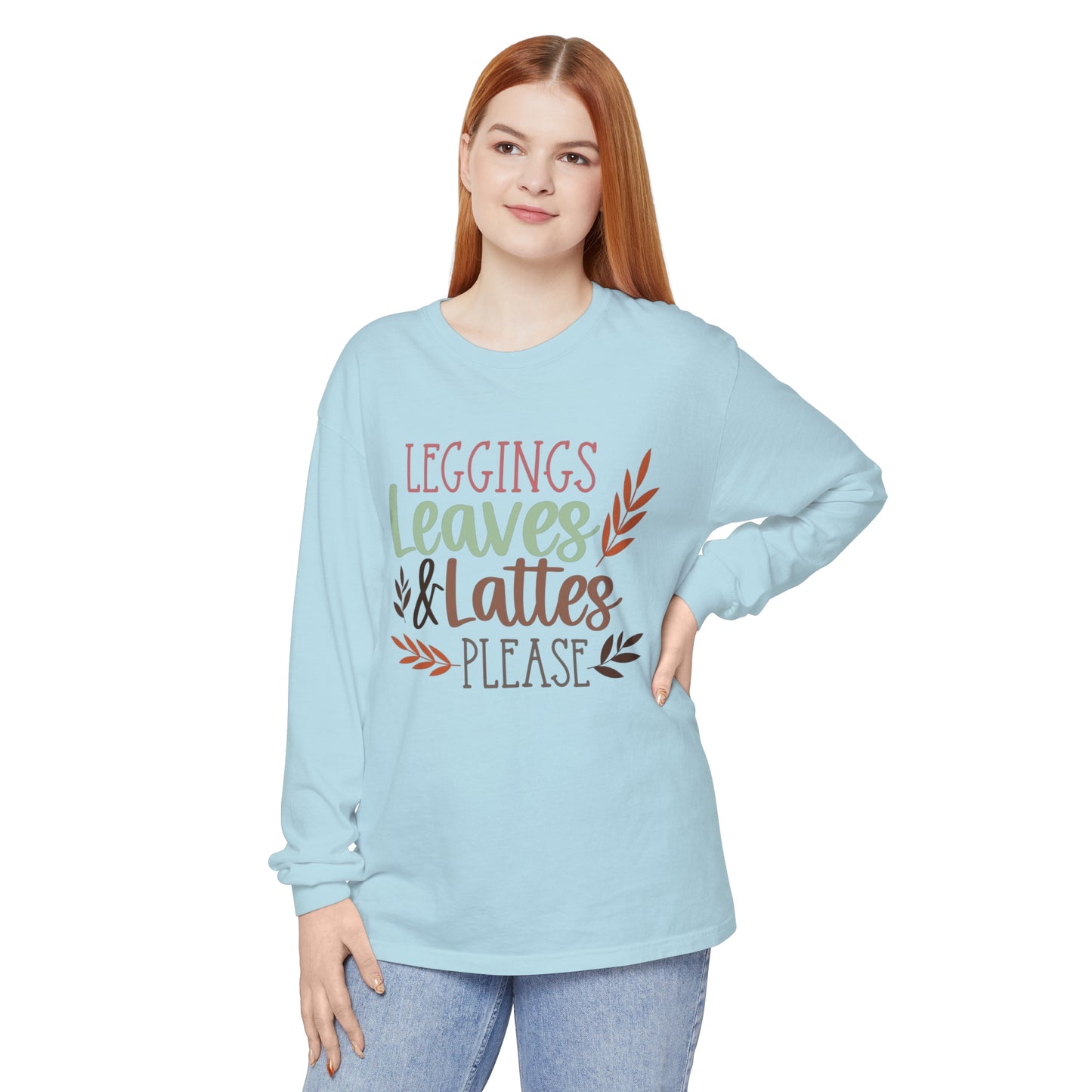 Leggings, Leaves & Lattes Please Long Sleeve T-Shirt