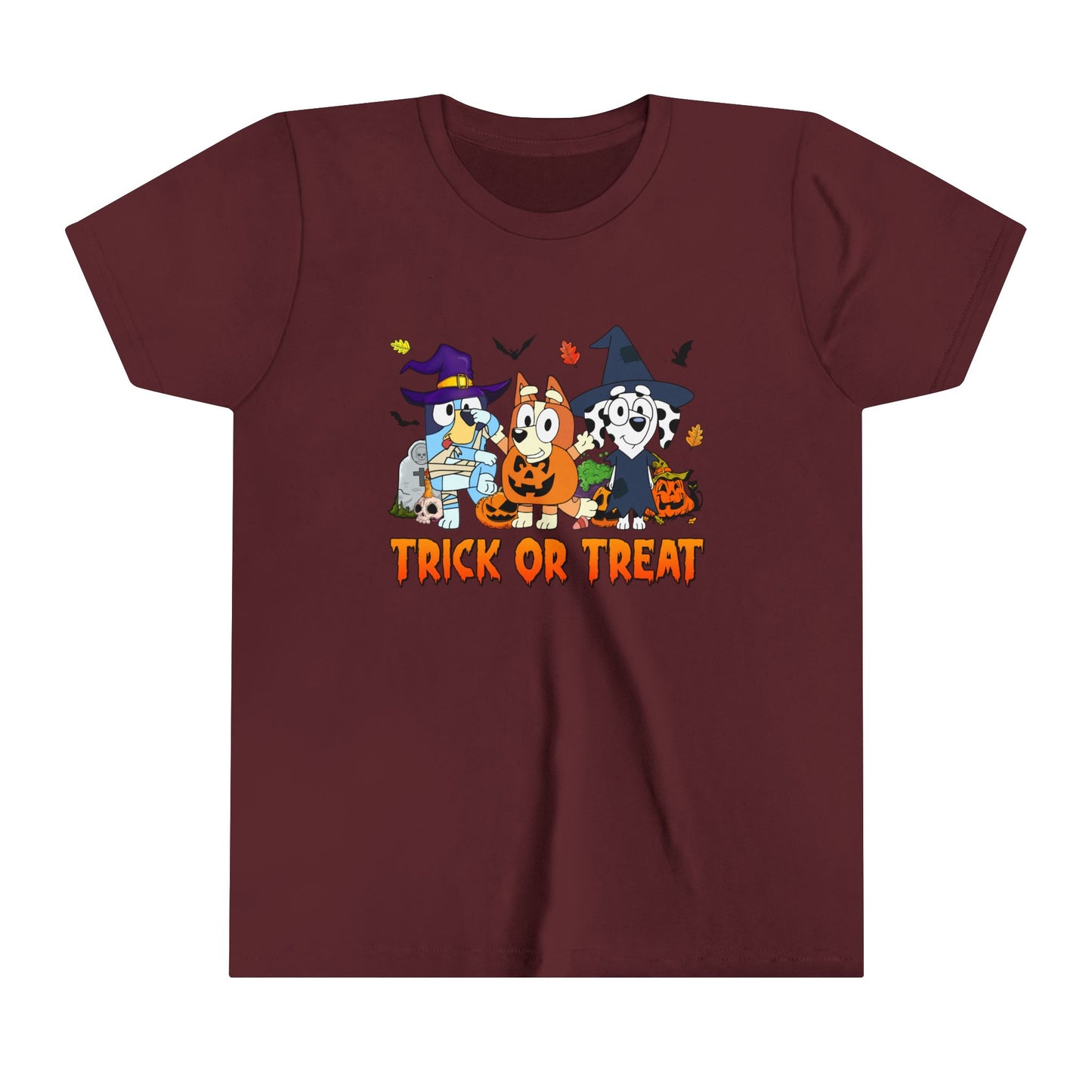 Bluey-Bingo-Chloe Trick or Treat Youth Short Sleeve Tee