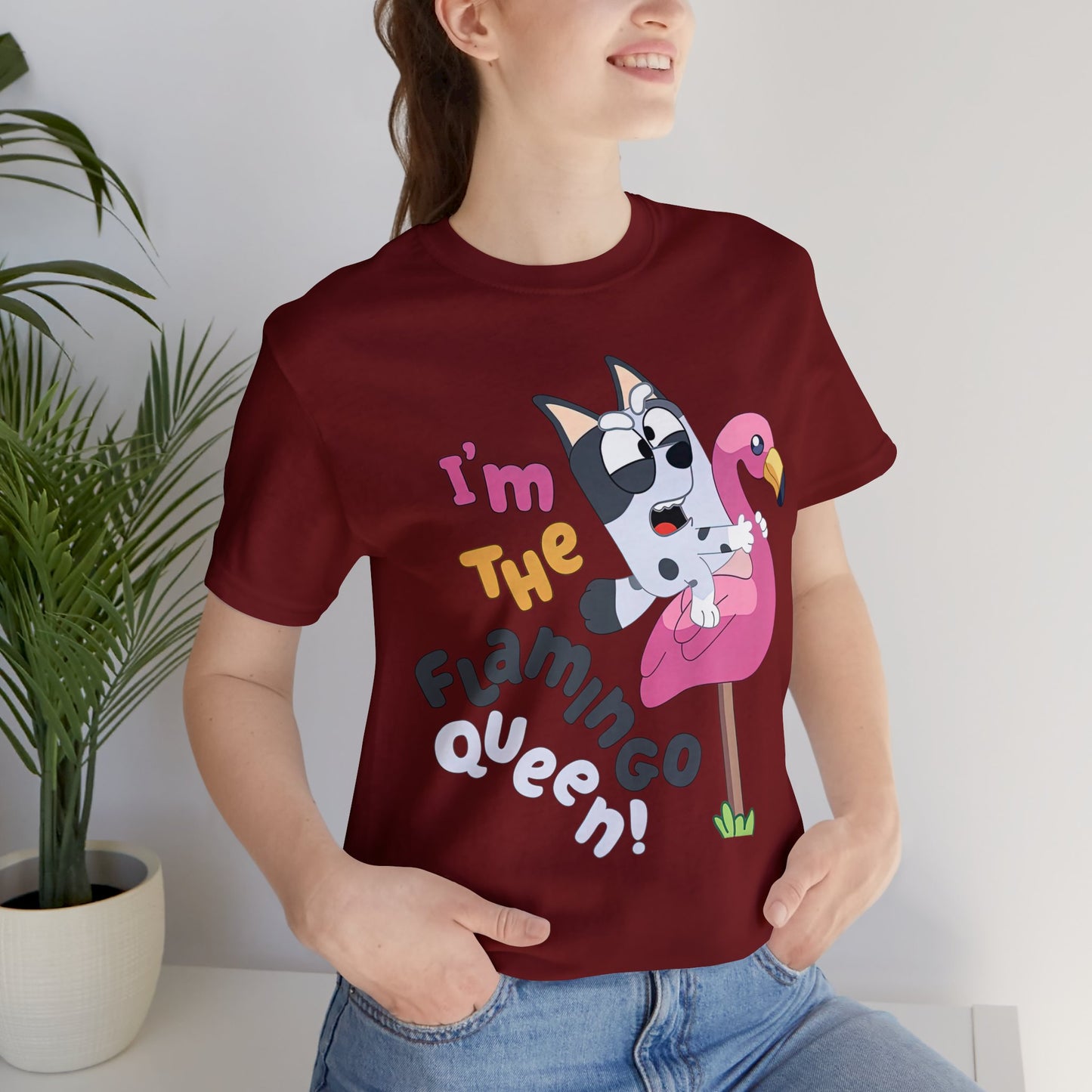 I'm the flamingo queen Short Sleeve Tshirt