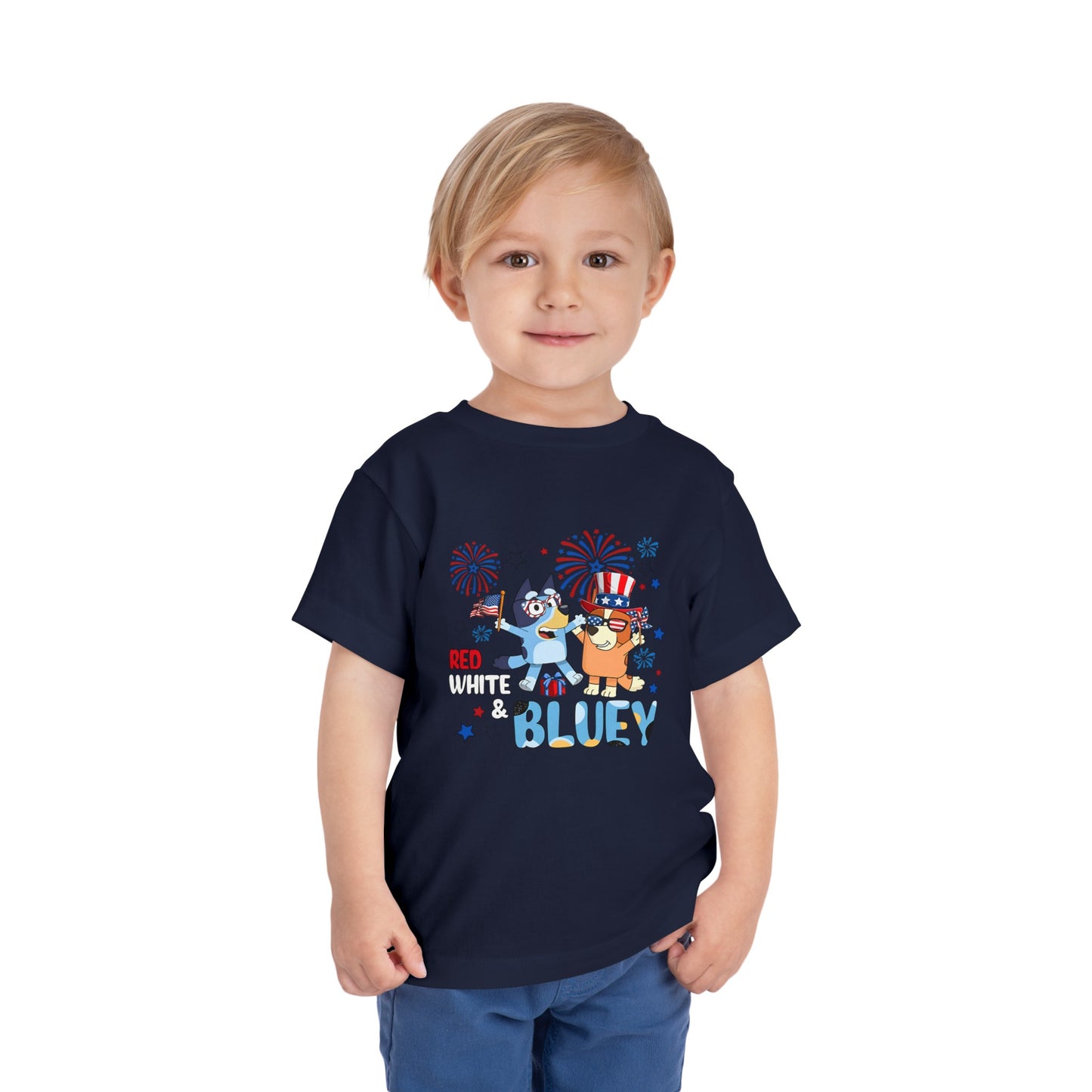Red, White & Bluey Toddler Short Sleeve Tee
