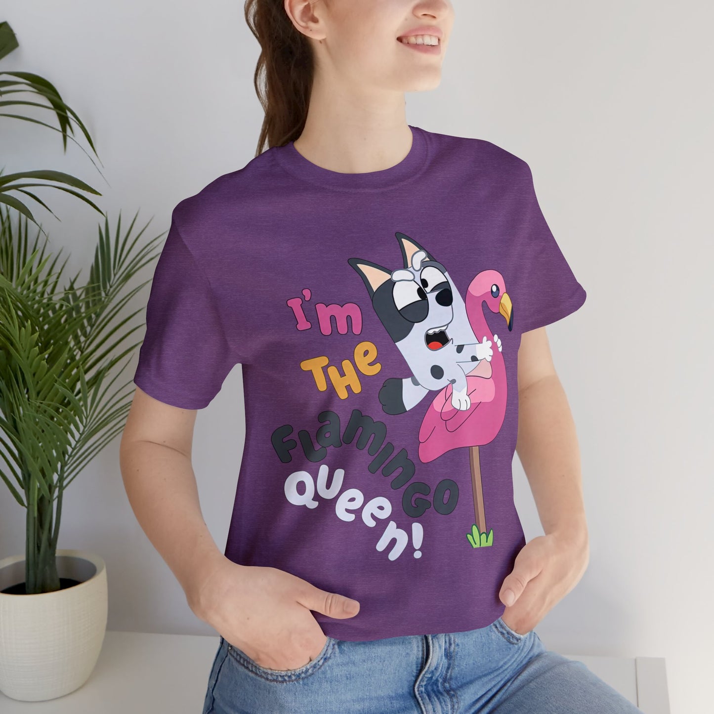 I'm the flamingo queen Short Sleeve Tshirt