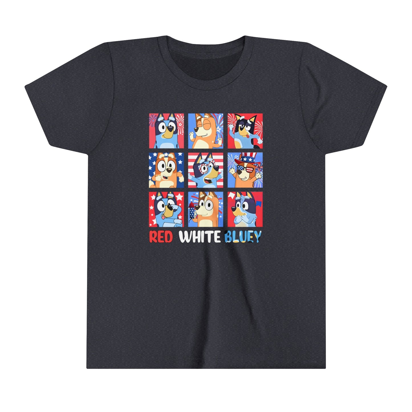 Red White & Bluey Youth Short Sleeve Tee