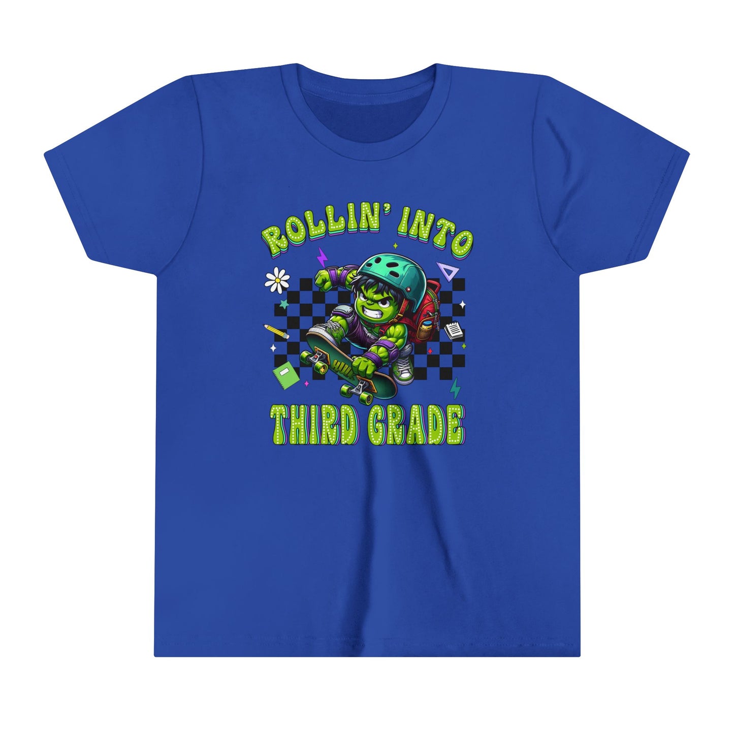HULK - Rollin' Into 3rd Grade Youth Short Sleeve Tee